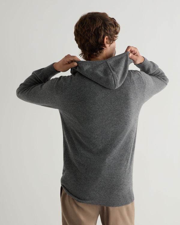 N.peal Men's Ladbroke Cashmere Hoodie In Elephant Grey