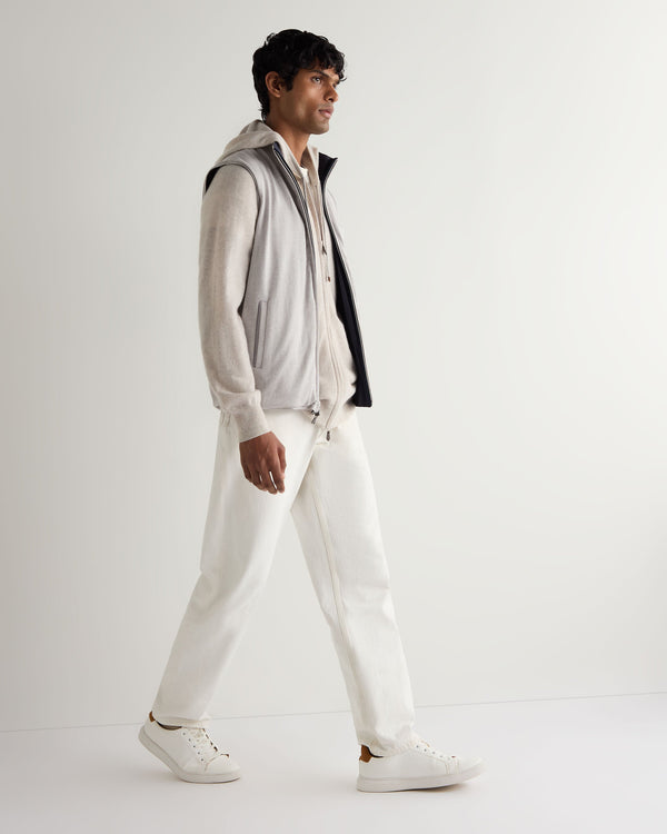 N.peal Men's Ladbroke Cashmere Hoodie In Pebble Grey