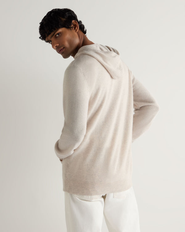 N.peal Men's Ladbroke Cashmere Hoodie In Pebble Grey