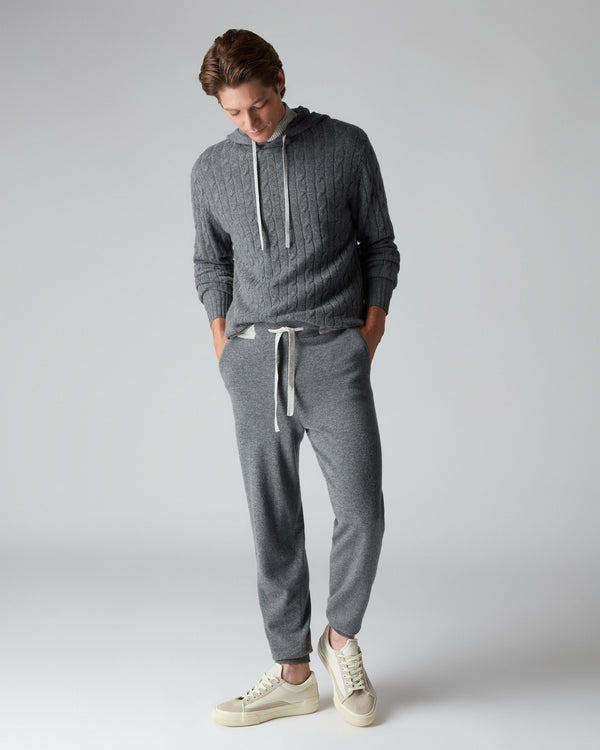 n.peal Men's Ladbroke Cashmere Jogger In Elephant Grey