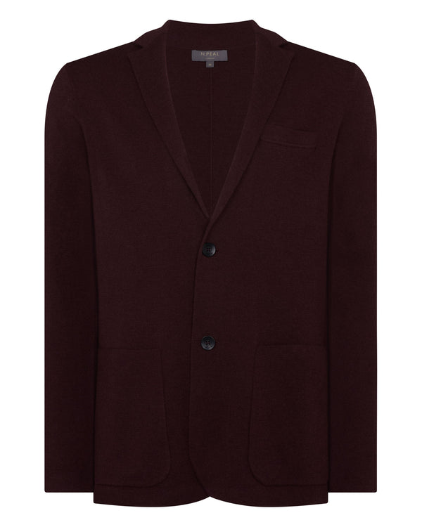 N.peal Men's Marlborough Fine Gauge Cashmere Jacket In Claret Red