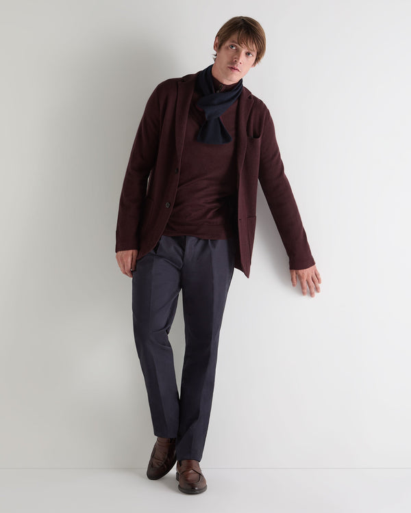 N.peal Men's Marlborough Fine Gauge Cashmere Jacket In Claret Red