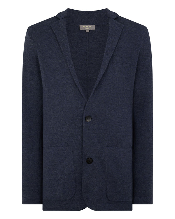 N.peal Men's Marlborough Fine Gauge Cashmere Jacket In Indigo Blue