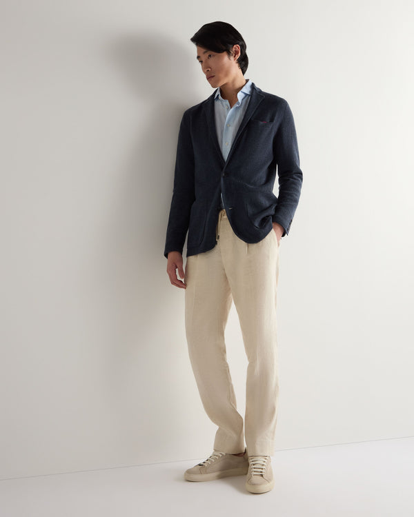 N.peal Men's Marlborough Fine Gauge Cashmere Jacket In Indigo Blue