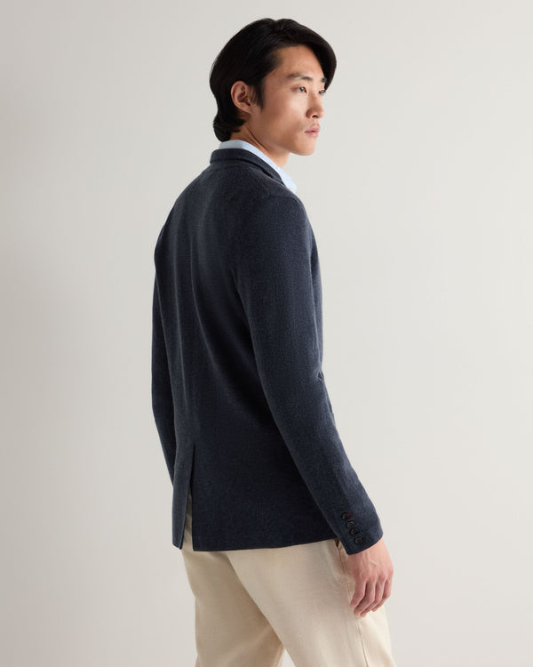 N.peal Men's Marlborough Fine Gauge Cashmere Jacket In Indigo Blue