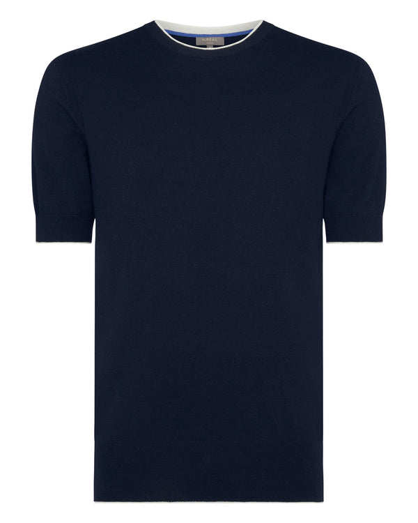 N.peal Men's Newquay Cotton Cashmere T-Shirt In Navy Blue