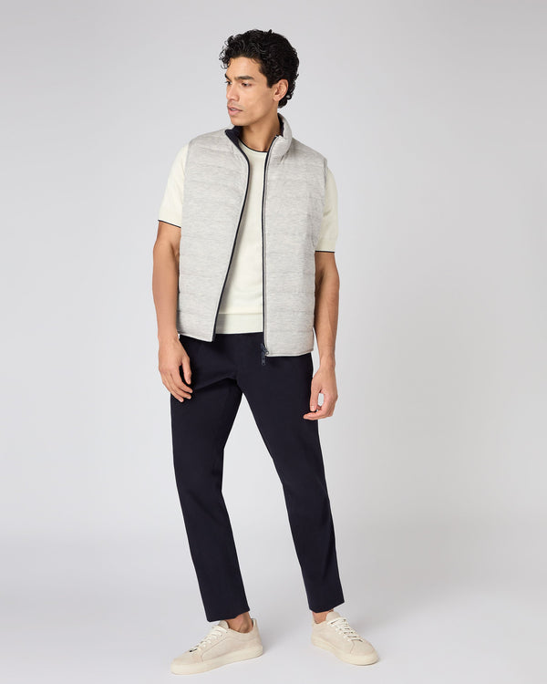 N.peal Men's Newquay Cotton Cashmere T-Shirt In New Ivory White