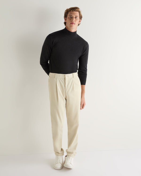 N.peal Men's Pimlico Fine Gauge Cashmere Turtle Neck Sweater In Dark Charcoal Grey