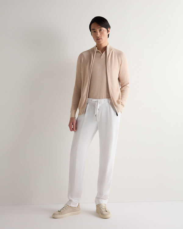 N.peal Men's Polo Cotton Cashmere T-Shirt In Sandstone Brown