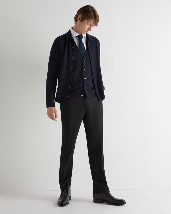 N.peal Men's Putney Cashmere Polo Shirt In Navy Blue