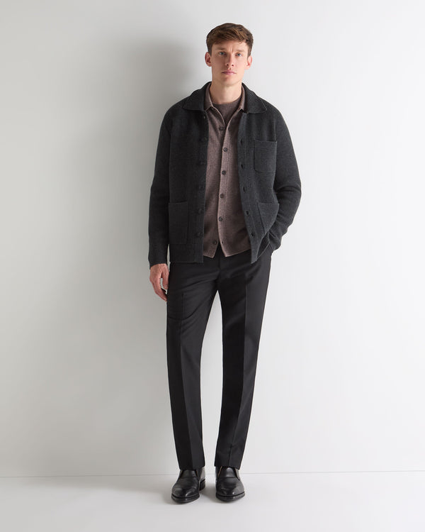 N.peal Men's Putney Cashmere Polo Shirt In Otter Brown