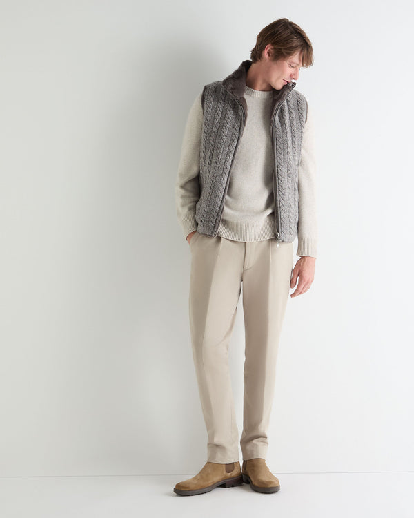 N.peal Men's Raglan Cashmere Sweater In Ash Grey Marl