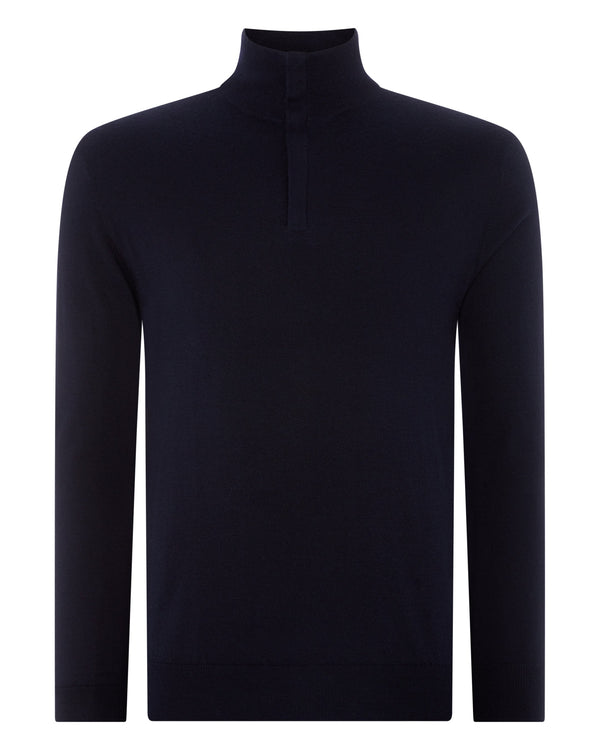 N.peal Men's Regent Fine Gauge Cashmere Half Zip Sweater In Navy Blue