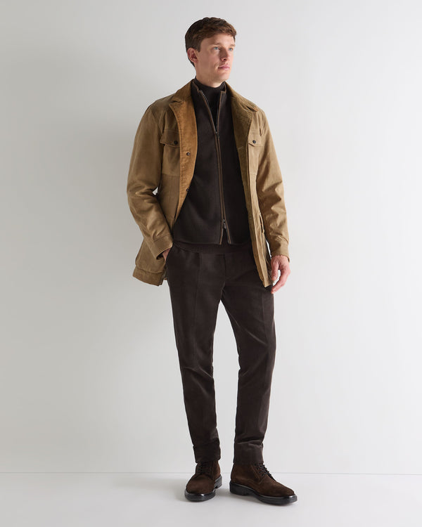 N.peal Men's Shaftesbury Cashmere Gilet In Chocolate Brown