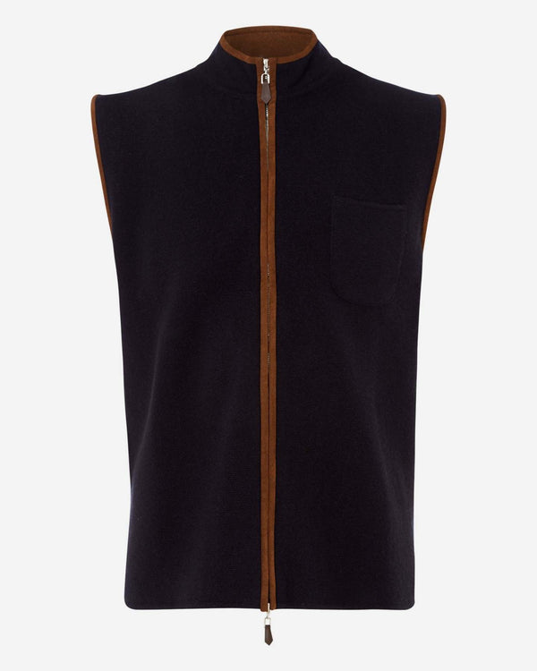 N.peal Men's Shaftesbury Cashmere Gilet In Navy Blue
