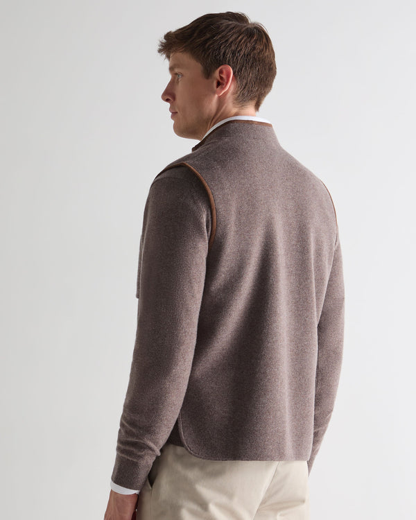 N.peal Men's Shaftesbury Cashmere Gilet In Otter Brown