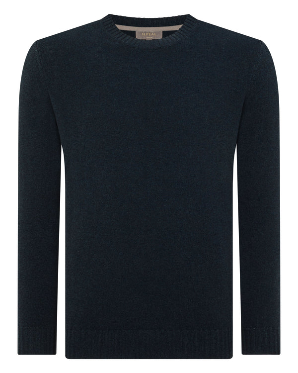 N.peal Men's Shoreditch Round Neck Cashmere Sweater In Indigo Blue