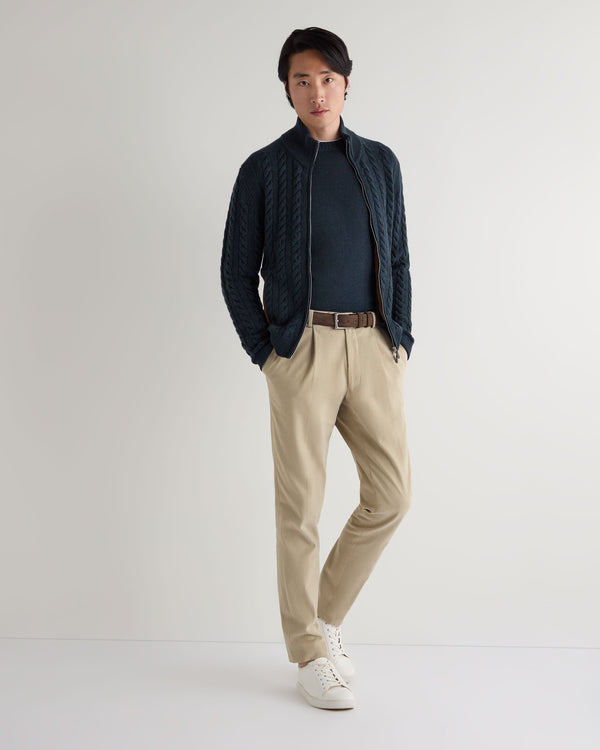 N.peal Men's Shoreditch Round Neck Cashmere Sweater In Indigo Blue