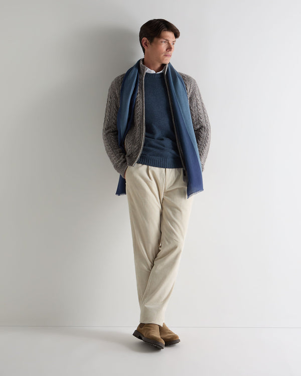 N.peal Men's Shoreditch Round Neck Cashmere Sweater In Light Denim Blue