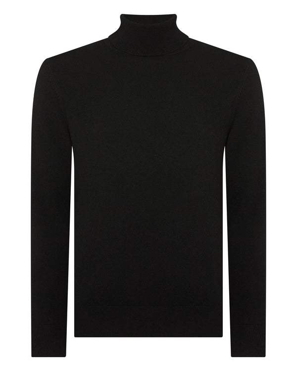 N.peal Men's Trafalgar Turtle Neck Cashmere Sweater In Black