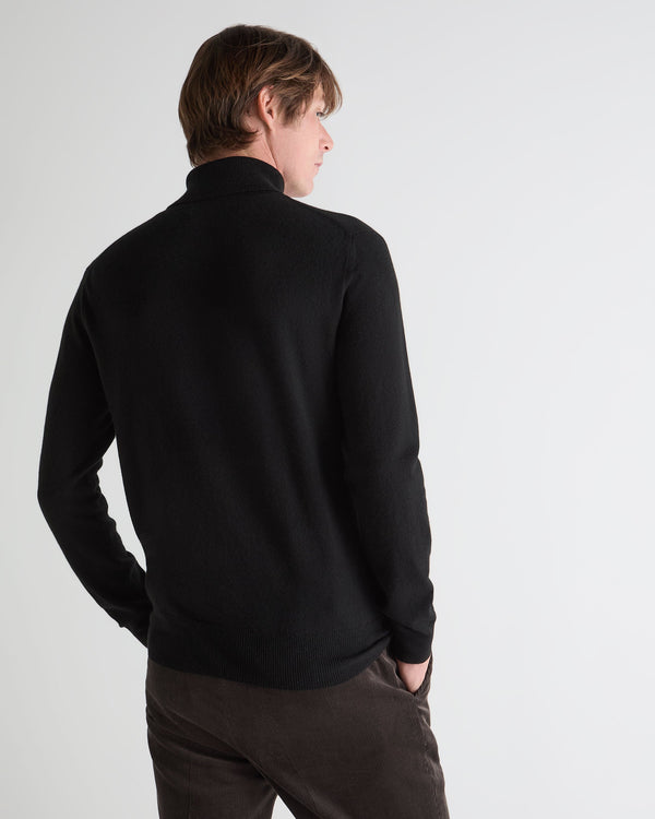 N.peal Men's Trafalgar Turtle Neck Cashmere Sweater In Black