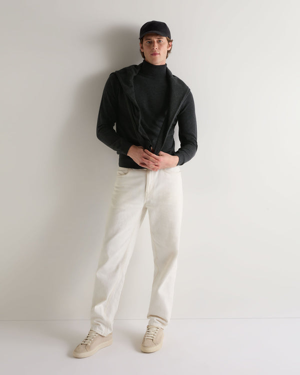 N.peal Men's Trafalgar Turtle Neck Cashmere Sweater In Dark Charcoal Grey