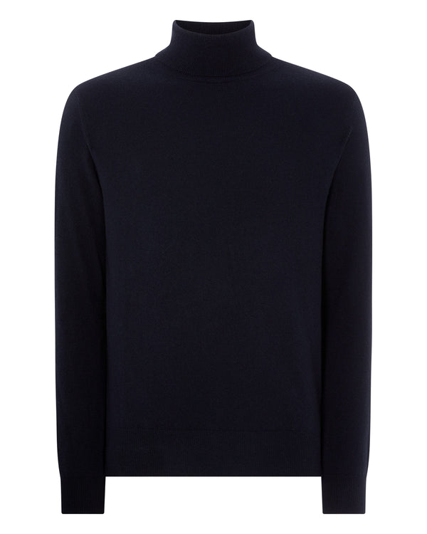 N.peal Men's Trafalgar Turtle Neck Cashmere Sweater In Navy Blue