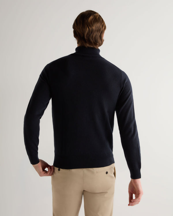 N.peal Men's Trafalgar Turtle Neck Cashmere Sweater In Navy Blue