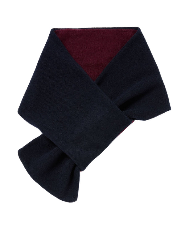 n.peal Men's Two Tone Small Cashmere Scarf In Navy Blue