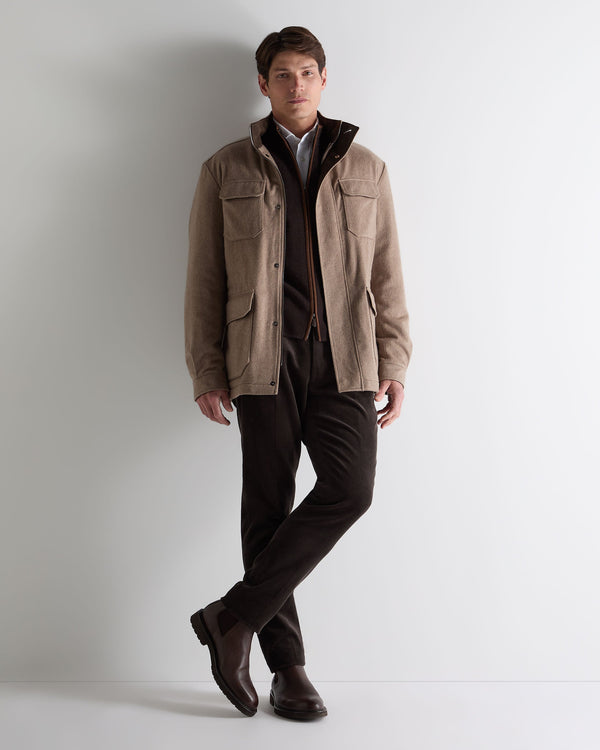 N.peal Men's Vale Cashmere Field Jacket In Taupe Brown