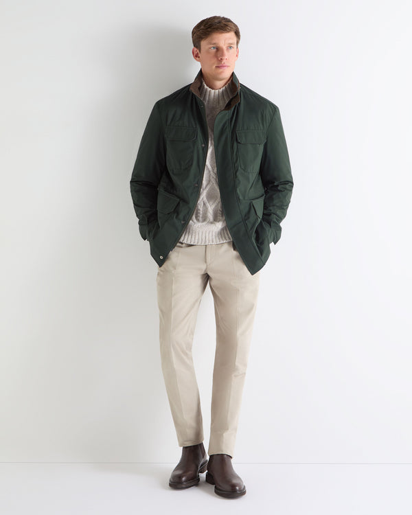 N.peal Men's Vale Weatherproof Jacket In Khaki Green