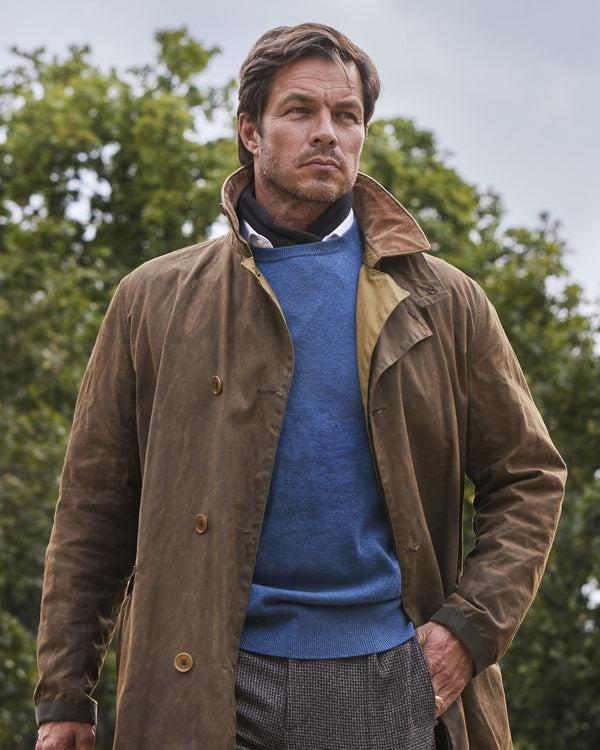 n.peal 007 Crew Neck Cashmere Jumper In Blue Wave