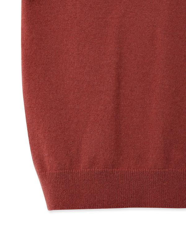 N.peal Boys Cashmere Slipover In Brick Red