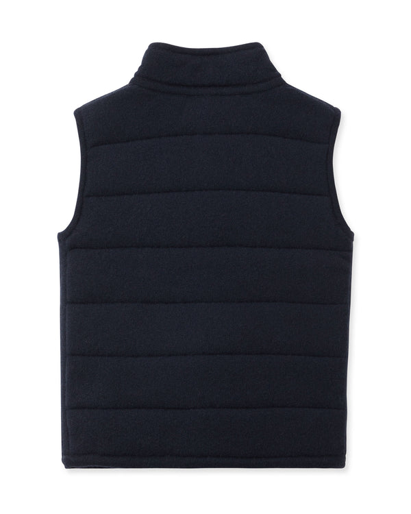 N.peal Boys Mall Cashmere Gilet In Navy Blue