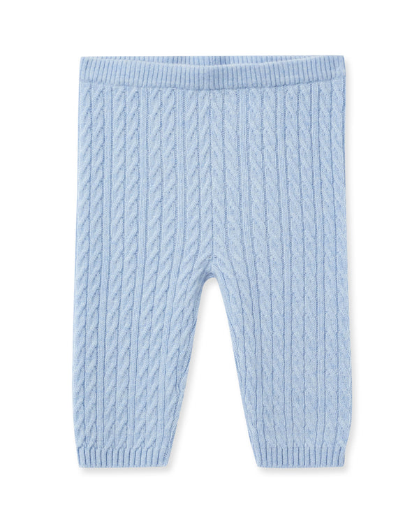 n.peal Cable Cashmere Leggings In Cornflower Blue