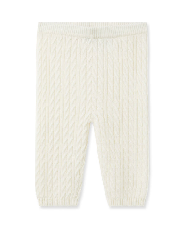 n.peal Cable Cashmere Leggings In New Ivory White
