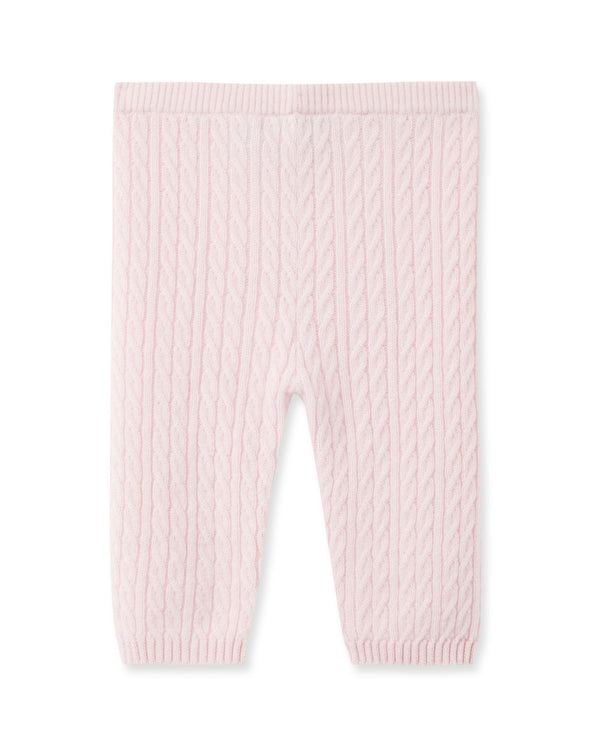 N.peal Cable Cashmere Leggings In Pale Pink