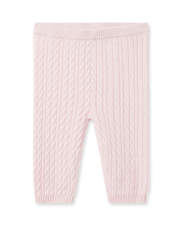 n.peal Cable Cashmere Leggings In Pale Pink