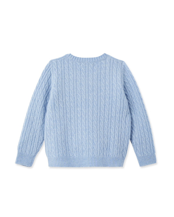 N.peal Cable Cashmere Sweater In Cornflower Blue