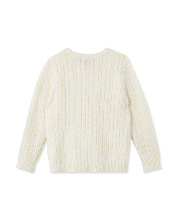 N.peal Cable Cashmere Sweater In New Ivory White