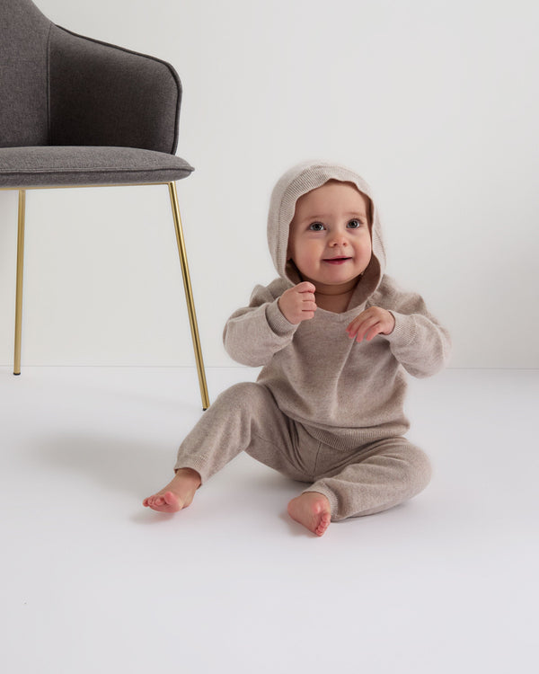 N.peal Cashmere Hoodie In Oatmeal Brown