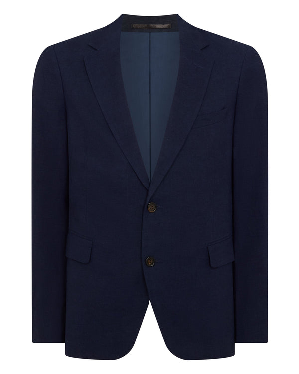 N.peal Men's Amalfi Linen Jacket In Navy Blue