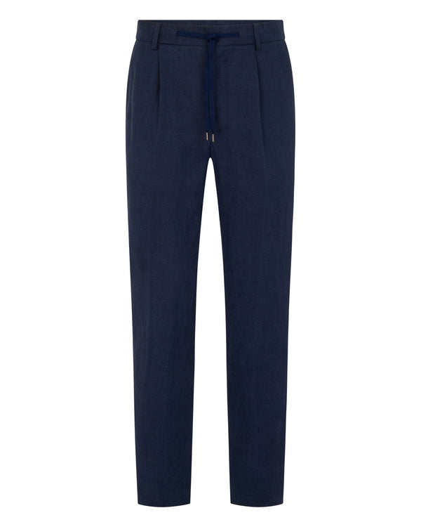 N.peal Men's Atrani Linen Pant In Navy Blue