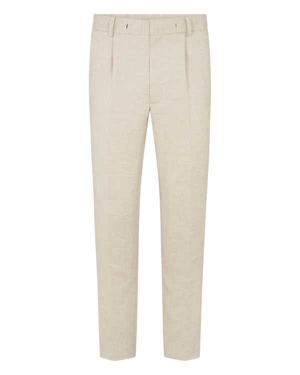 N.peal Men's Atrani Linen Pant In Sand Brown