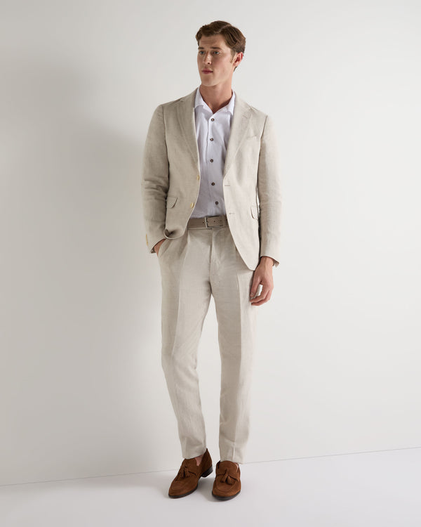 N.peal Men's Atrani Linen Pant In Sand Brown