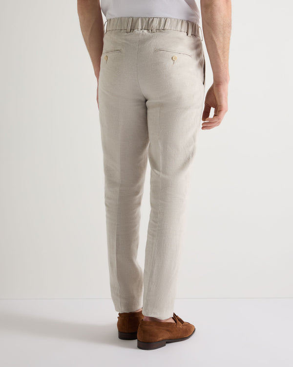 N.peal Men's Atrani Linen Pant In Sand Brown