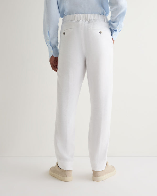 N.peal Men's Atrani Linen Pant In White