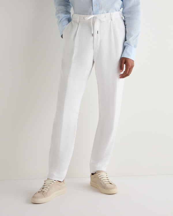 n.peal Men's Atrani Linen Pant In White