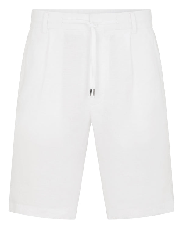 N.peal Men's Atrani Linen Short In White