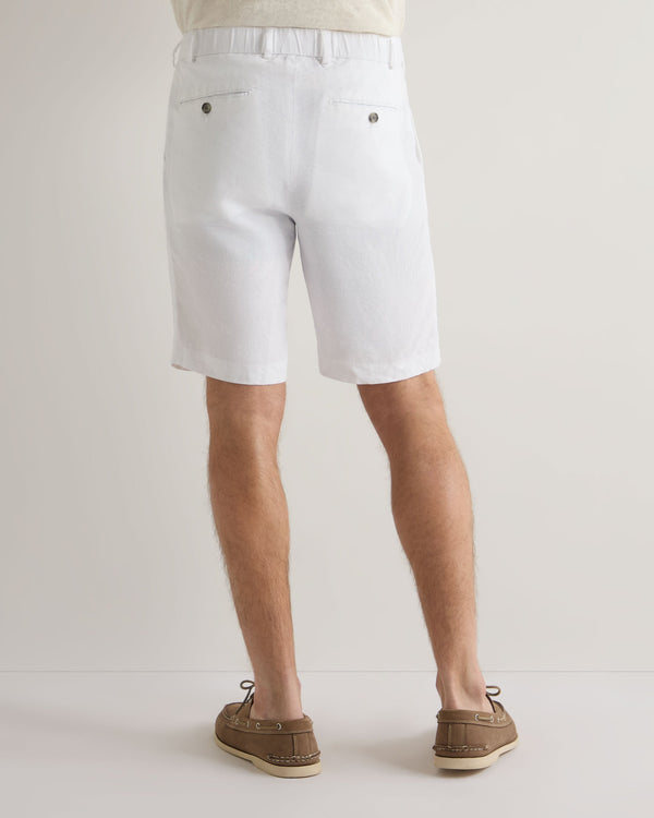 N.peal Men's Atrani Linen Short In White